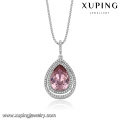 necklace-00483 colar elegante xuping com um grande cristais de Swarovski em pingente de colar